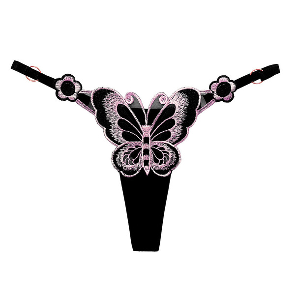 HUDIE Pure & Sexy Lace Bikini Panties for Women – Detachable Bow Low-Rise Triangle Underwear - N91 Black