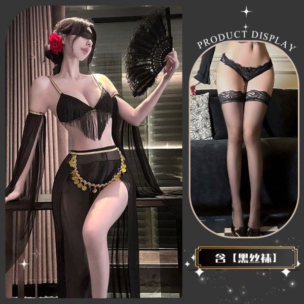 Luxury Sensual Lingerie for Women – Exotic Erotic Intimate Wear, Seductive & Elegant Boudoir Set - Juri Maiko~+Black Stockings