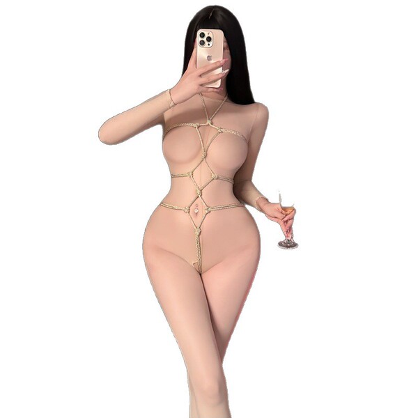 Seductive nightsigh nightseduce erotic lingerie bondage set featuring a delicate rope design, offering an elegant yet provoca...