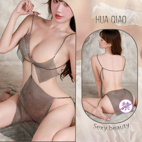 Sexy Role Play Bunny Girl Costume Set - Erotic Chinese-Style Doudou Lingerie Outfit for Couples - Image color [socks not included]