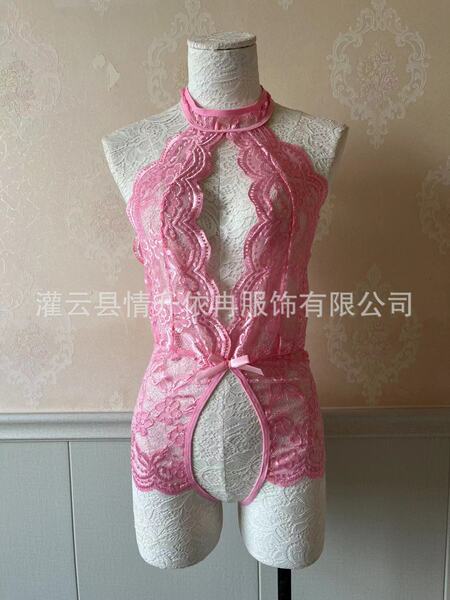 Wholesale Sexy Lingerie for Amazon - Open-Crotch Bodysuits & Erotic Sleepwear Factory Direct - pink