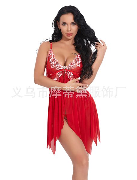 Plus Size Sexy Lace Bodysuit Dress - Elegant Mesh Strapless Lingerie for Women, Wholesale Direct from Factory - Rose red