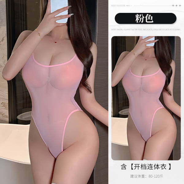 QQNY Pure Allure Sleepwear Set – Elegant Seductive Lingerie for Women, Luxury Intimate Nightwear - Hot pink outfit + white stockings
