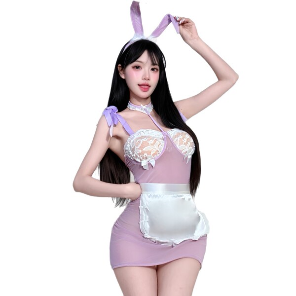 Sexy maid outfit featuring a bunny girl costume with removable accessories, perfect for cosplay and role play.
