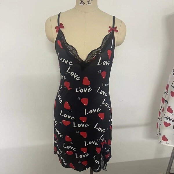 Sexy european style plus size lace heart cami dress, perfect for amazon & ebay cross-border shoppers. features bold love hear...