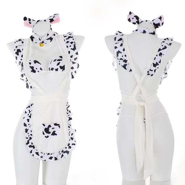 Plus size maid costume for women - cute cowgirl-themed lingerie set, sexy role play outfit for adults