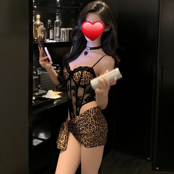Sexy leopard print bodysuit with underwire, perfect for plus size women. busty design features a sheer top and matching skirt...