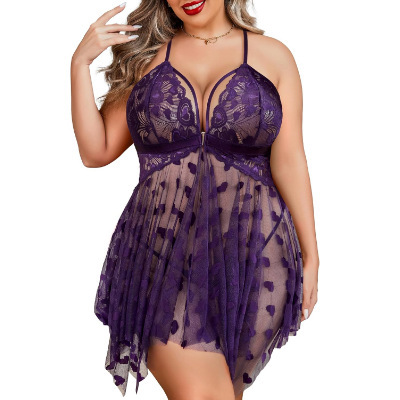 Plus size sexy lingerie set - romantic lace erotic outfit for women, -style passion ensemble