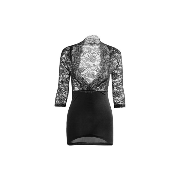 Sheer lace bodycon dress with floral pattern, perfect for nightclub and date nights.