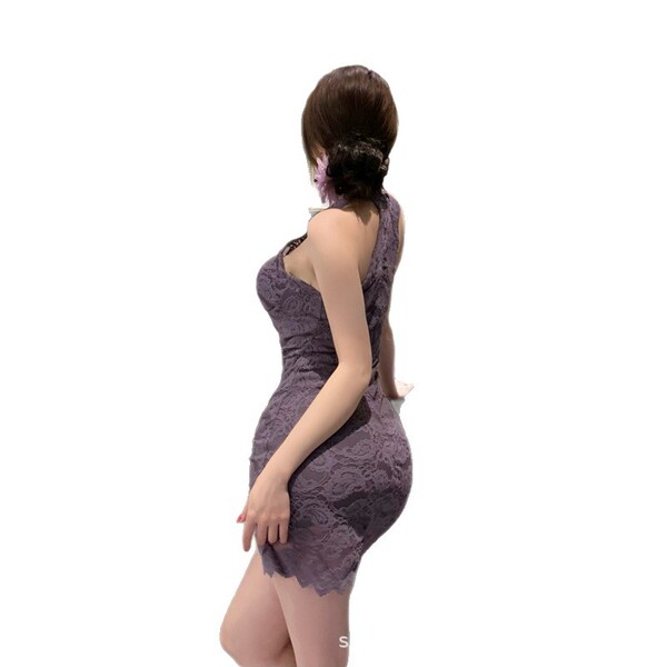 Elegant lace bodycon dress featuring intricate patterns, perfect for autumn and winter. ideal for women seeking sophisticatio...