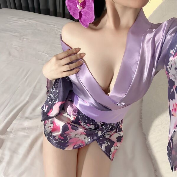 Qiaoduo temptation womens sexy deep v lace kimono set - anime-inspired japanese uniform outfit featuring floral patterns and ...
