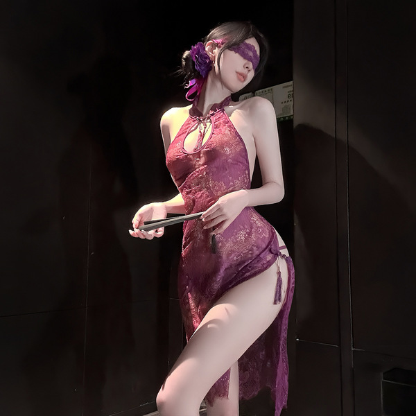 Elegant lace design with a split qipao style, offering pure sensuality and luxury. perfect for those who appreciate modest ye...
