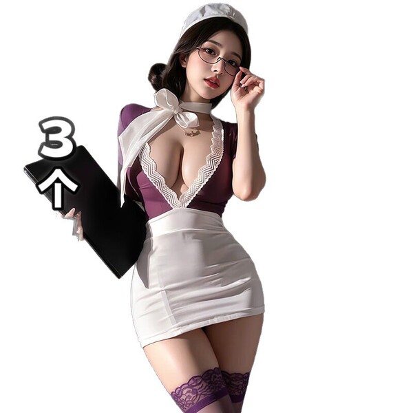 Elegant design featuring a deep v-neckline and lace details, perfect for sensual and sophisticated sleepwear.