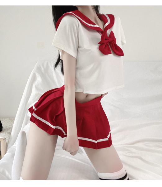 Sexy Student Skirt - Cute JK Uniform Style Short Skirt for Women, Playful & Alluring Schoolgirl-Inspired Outfit - red