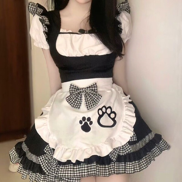 Cute Maid Dress - Kawaii Cat Girl Lolita Dress for Cosplay & Anime Outfits - S