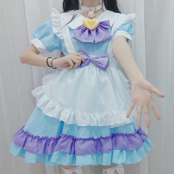 S4xl plus size maid dress - cute 4-color lolita dress with oversized bow, custom factory made