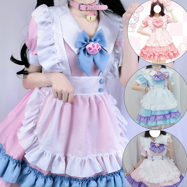 S4xl plus size maid dress - cute 4-color lolita dress with oversized bow, custom factory made