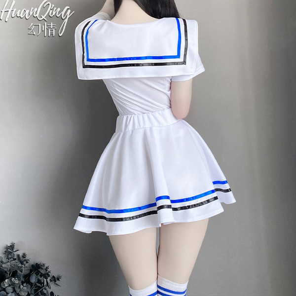 Sailor-style sexy jk uniform set for women - pure & alluring schoolgirl costume, plus size available
