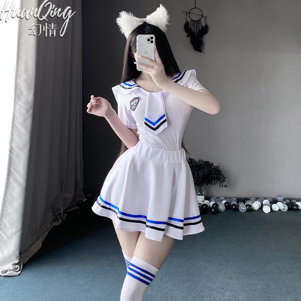 Sailor-style sexy jk uniform set for women - pure & alluring schoolgirl costume, plus size available