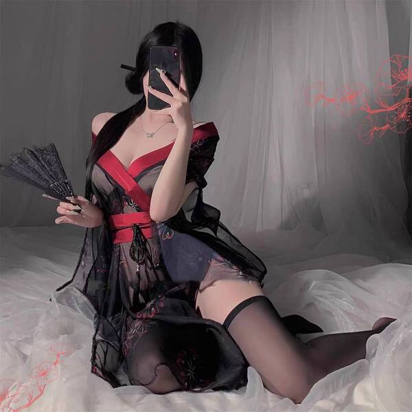 Sensual hanfu lingerie set featuring intricate designs, perfect for romantic nights and intimate moments. ideal for those who...