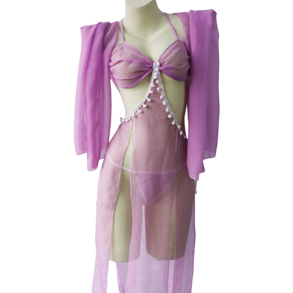 Sexy ancient chinese style lingerie set - sheer hanfu cosplay outfit, flowy fairy costume for women, plus size
