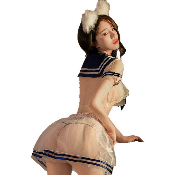 Sexy japanese jk sailor outfit set - cute & flirty plus size maid costume with removable design