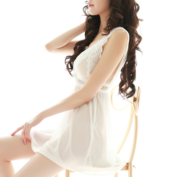 Sexy lace sheer sleep dress for women, breathable backless summer pajama set, elegant design, perfect for wholesale and drops...