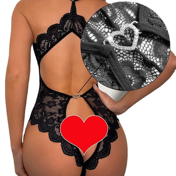 Wholesale sexy lingerie sets featuring lace design with heart embellishments, perfect for womens erotic sleepwear.