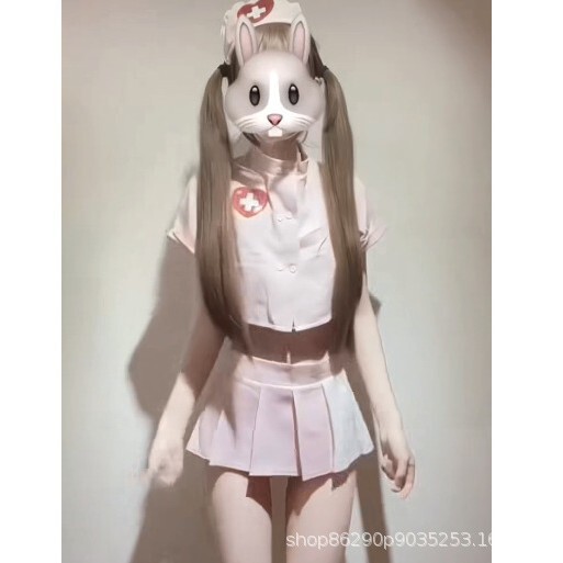 Sexy nurse costume outfit - hot role play lingerie set, easy-on seductive uniform for adults