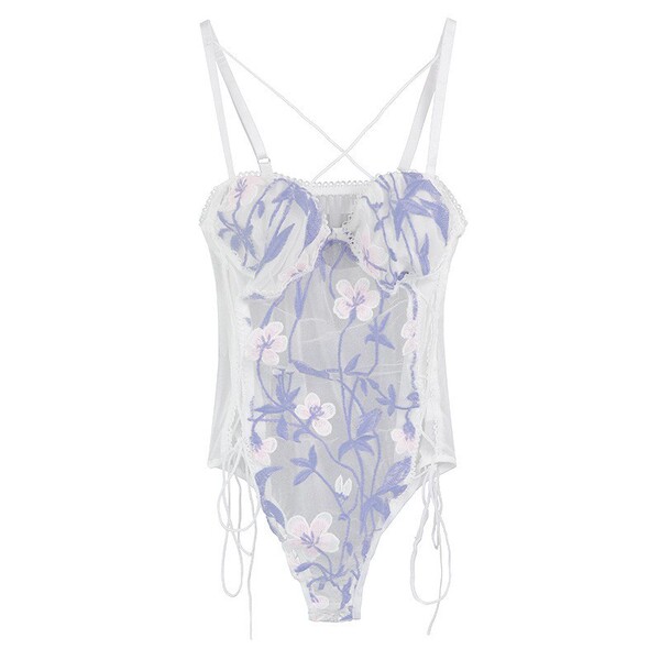 Sexy pure and alluring french lace cami top featuring floral design, delicate lace details, and feminine crisscross straps, p...
