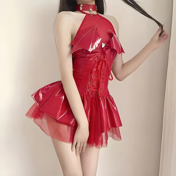 Sexy role play lingerie set - nurse costume outfit for women, flirty uniform sleepwear for small bust