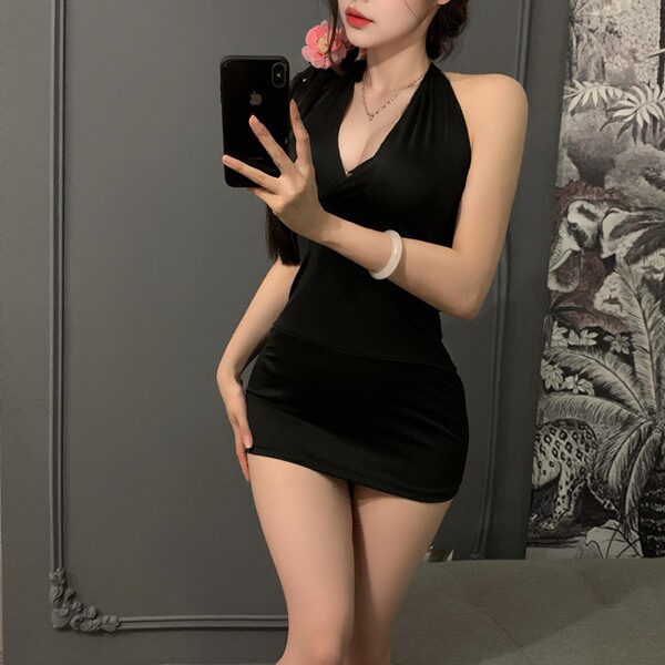 Sexy secretary lingerie set - midnight seduction lace bra & panty, plus size flirty bedroom outfit for small bust