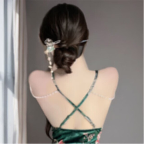 Sexy vintage qipao nightgown for women, high-waisted slit bodycon design, chinese style with beaded details, elegant backless...
