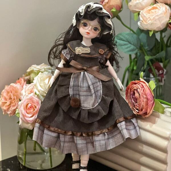 BJD Doll 6-Part Outfit Set for 30cm Dolls - Princess Dress-Up Clothes Kit for Girls & Collectors - Hatsumi