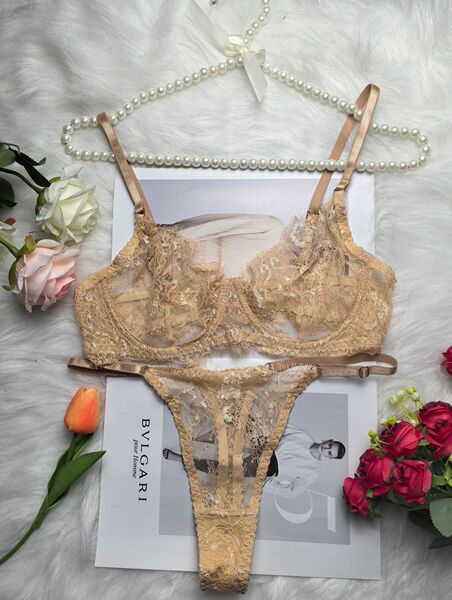 Sexy Lace Trim Bodysuit - Slim-Fit Cross-Border Party Crop Top & Bra Set - color