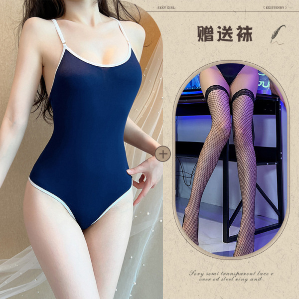 Sexy Lingerie Swimsuit - Transparent & Seductive | Wholesale & Custom - swimsuit + black fishnet stockings