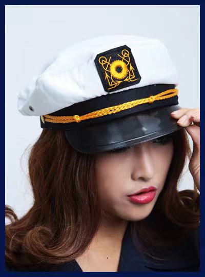 Qiaozhiqing Sexy Air Hostess Costume Set - Modest Yet Alluring Role Play Uniform for Women - White hat + suit