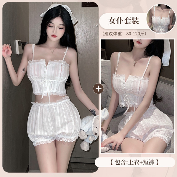 Romantic French Palace Lace Lingerie Set – Vintage-Inspired Sensual Sleepwear & Boudoir Outfit - White