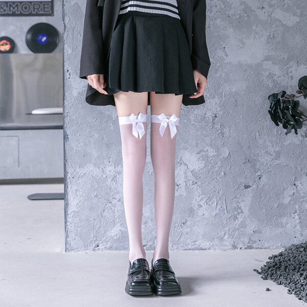 Maid Dress Cosplay Costume - Sweet Lolita Servant Dress for Women, Plus Size Cute Maid Outfit for Daily Wear & School - White stockings