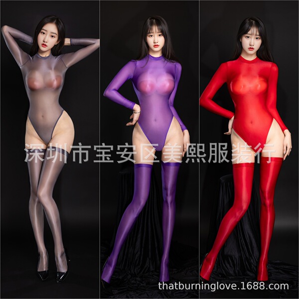 Wild temptation sheer ultra-thin bodysuit - high-elastic sexy lingerie set for bedroom romance