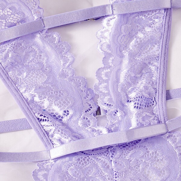 Womens full lace bodysuit - sexy sheer romantic lingerie for date nights & special occasions, featuring intricate lace detail...