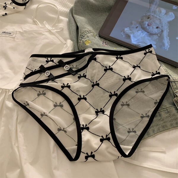 Sexy chinese-style butterfly lace thong - sheer mesh womens erotic underwear, breathable & alluring