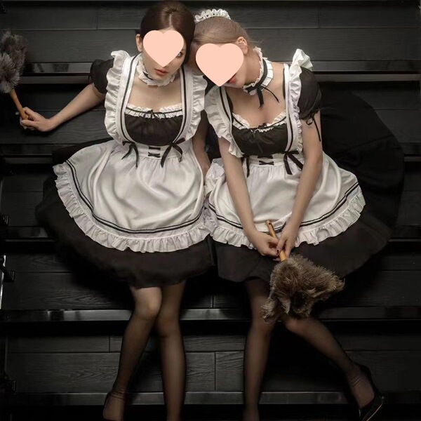Halloween Maid Costume for Women - Sexy Cute Kawaii Dress Set, Plus Size Soft Girly Outfit for Cosplay & Parties - ¥XL¥