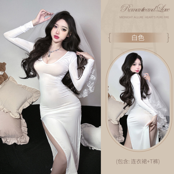Elegant OL Secretary Outfit - Sexy Lace Bodycon Dress for Couples Role Play & Intimate Moments - Y034