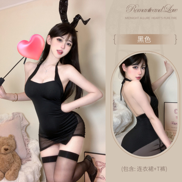 Elegant OL Secretary Outfit - Sexy Lace Bodycon Dress for Couples Role Play & Intimate Moments - Y053