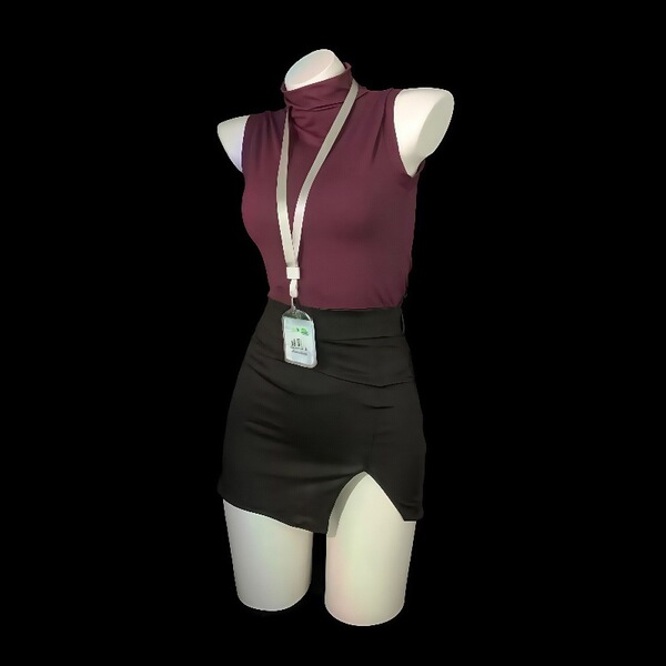 Pure & Seductive Secretary Skirt Set - Air Hostess Costume, Nightclub No-Remove Lingerie Outfit, Modest Yet Alluring - Yangmeizi