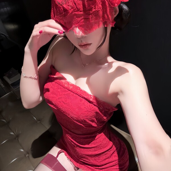 Red lace corset mini dress, sexy bodycon party outfit for women, elegant design with sheer fabric detail.