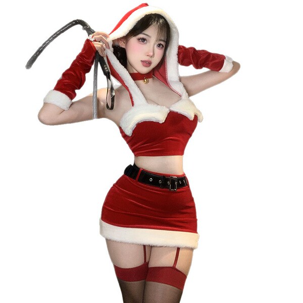 Sexy busty cosplay costume, new year party outfit with sexy mini skirt for nightclub & nye events
