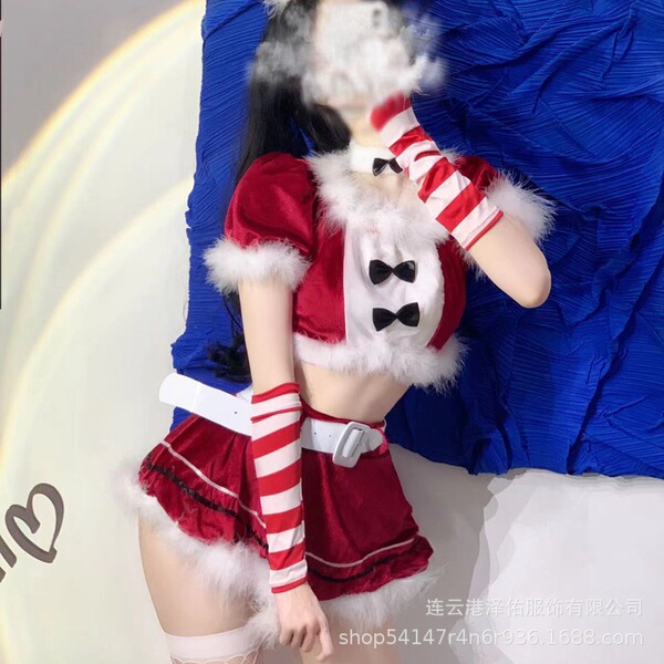 Sexy christmas bunny costume set - seductive holiday lingerie outfit for women