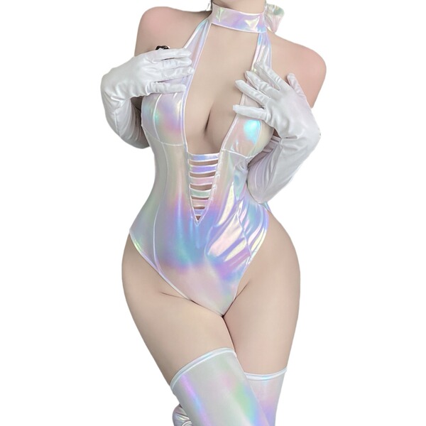 Genuine yun sexy open-crotch bodysuit - anime-style lingerie for playful bedroom fun & cosplay